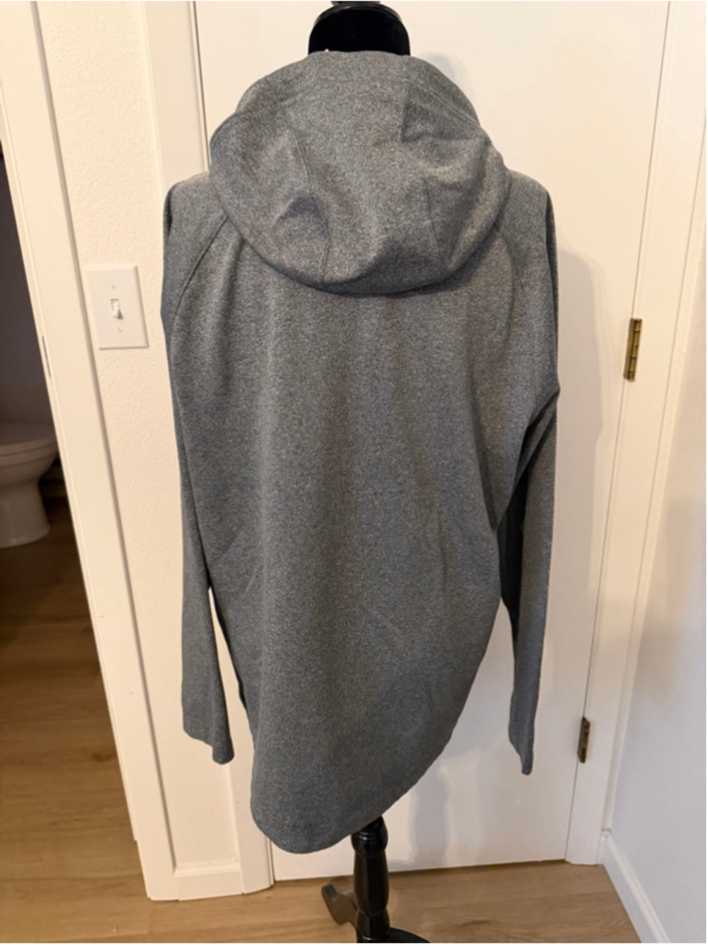Nike Dri-FIT Hoodie Womens Large Gray Pullover Sweatshirt Swoosh Athletic Top - Picture 5 of 7